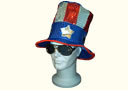 tour de magie : Sombrero bandera americana con purpurina