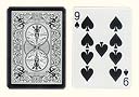 9 of Spades BICYCLE Card with Tiger Back