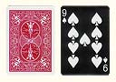 Red Back BICYCLE Card with Tiger 9 of Spades Face