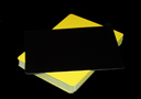 Cartes de manipulation jaunes à dos noir