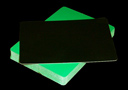 Cartas manipulación verdes con dorso negro
