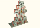 Castillo de cartas de 6 pisos
