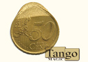 Streched coin 50 cents euro