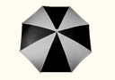 Black and White Small appearing umbrella - unit