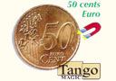 article de magie 50 cts d'Euro Aimantable