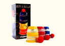 Magik tricks : Colored Aluminium cups (with 4 balls)