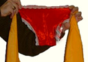 Comedy panties trick