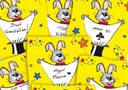 Foulard lapin Message Libre (45 x 45 cm)