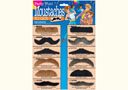 tour de magie : Lot de 12 moustaches grises marron-beiges noires