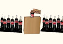 Appeating 12  Coca Colas from paper bag