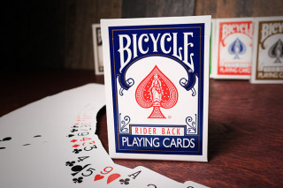 Lot de 2 jeux de cartes BICYCLE RIDER BACK Dos Rouge et Bleu 