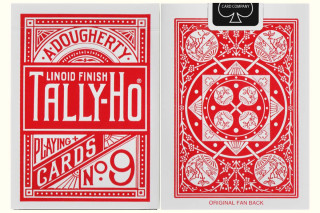 Cartes à Jouer Tally-Ho Fan - 12 Jeux Format Poker (6 Rouges, 6 Bleus) - US Playing Cards Company