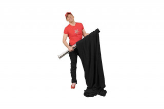 Extensions Pour Rideaux Evoflex Spider - Noir, 2.2x0.5 M - Agrandissement Fond De Scène, Côté Caché