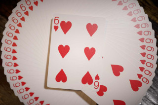 Jeu De 52 Cartes Identiques – 6 De Cœur – Bicycle Force – Dos Rouge – Tour De Magie
