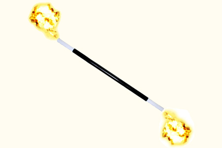 Varita mecánica de doble flash (Rojo y dorado)