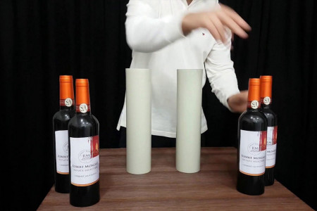 Multiplication de 8 bouteilles de vin (Orange)