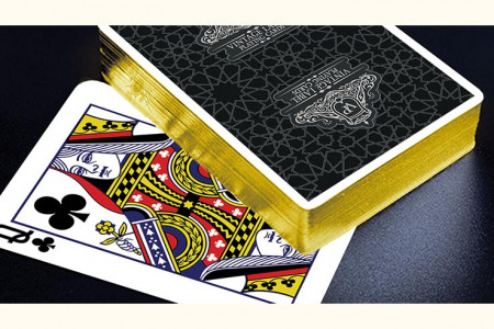 Vintage Label Playing Cards (Gold Gilded Black)