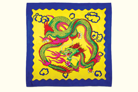Pañuelo de Seda Dragón 45 x 45 cm