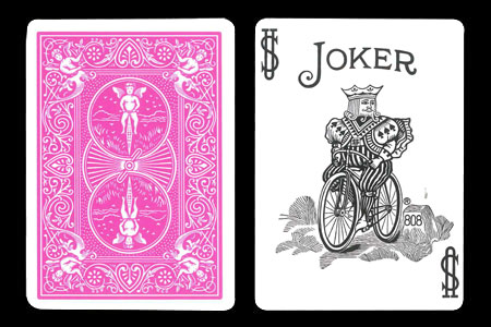 Carte Bicycle Joker à dos Rose