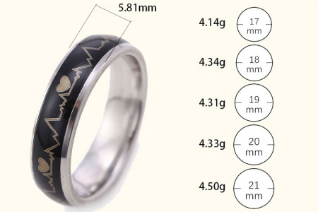 mood ring 16mm (Stainless steel)