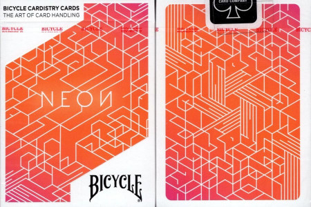 Bicycle NEON Cardistry Playing Cards (Orange Bump)