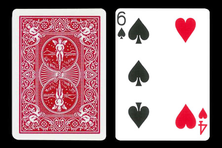 Carte double valeur (4 Coeur / 6 Pique)