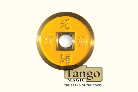 Moneda China Amarilla (Diámetro 1 dollar) - mr tango
