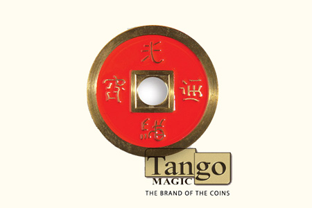 Pièce chinoise Rouge (Diam. 1 dollar) - mr tango