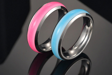 Stainless Steel Luminous Rings (Size 6)