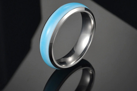 Stainless Steel Luminous Rings (Size 6)