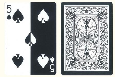 Carte Tiger 5 de pique Noir et blanc