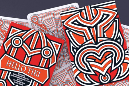 Hello Tiki (Red) Playing Cards