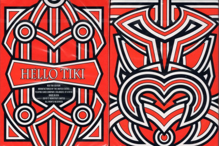 Hello Tiki (Red) Playing Cards