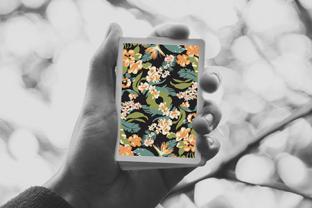 Limited Edition Black Flora Playing Cards