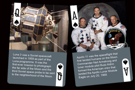 History Of Space Race Playing Cards