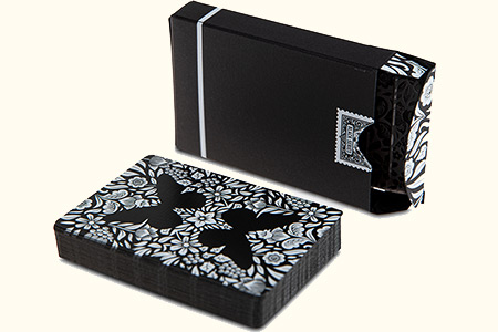 Limited Edition Butterfly Playing Cards (Black and White)