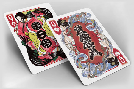 Bicycle Edo Karuta (Red) Playing Cards