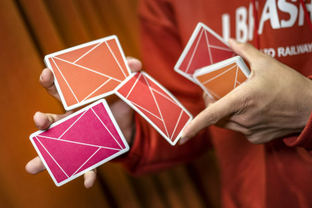 Flexible gradients Orange Playing Cards