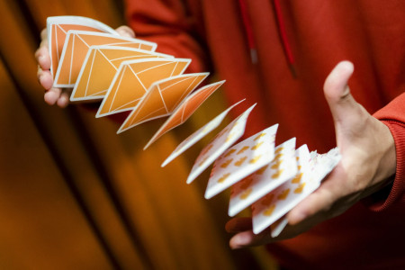 Flexible gradients Orange Playing Cards