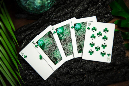 Five elements playing cards wooden collection set