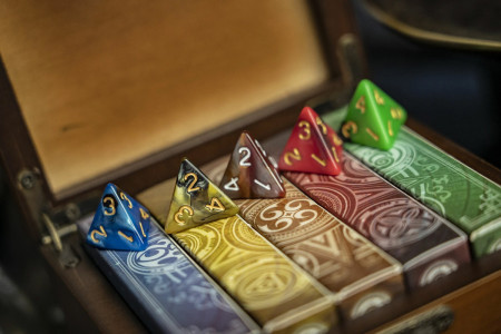 Five elements playing cards wooden collection set