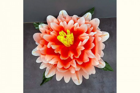 Fleur Peony à apparition - Dégradé de couleurs (30 cm)