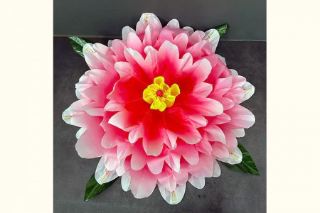 Fleur Peony à apparition - Dégradé de couleurs (30 cm)