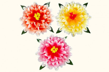 Fleur Peony à apparition - Dégradé de couleurs (30 cm)