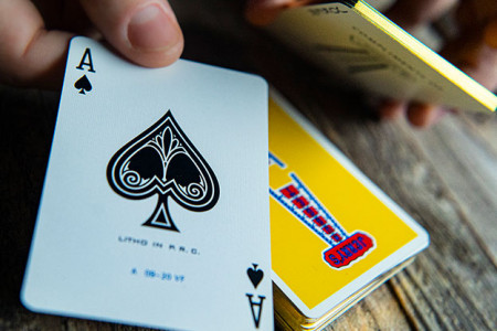Gilded Vintage Feel Jerry's Nuggets (Yellow) Playing Cards