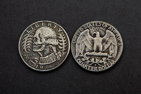 Washington Skull Head Coin
