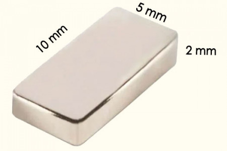 Aimant rectangle (10 x 5 x 2 mm)