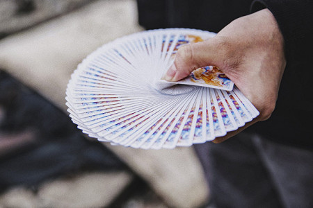 Baraja Fluid Art (Cardistry - Naranja)