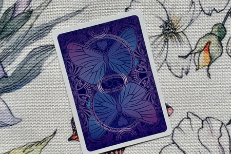 Jeu Bicycle Butterfly (Violet) Gilded