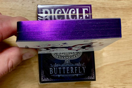 Jeu Bicycle Butterfly (Violet) Gilded